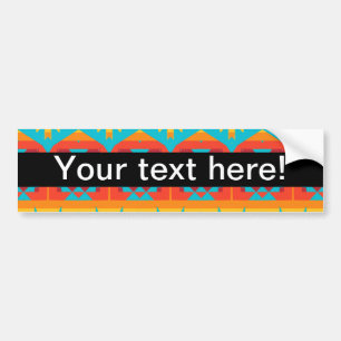 Tribal shapes rows bumper sticker