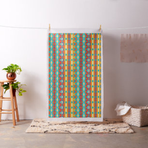 Tribal shapes rows fabric