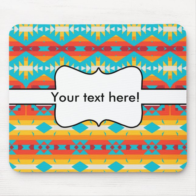 Tribal shapes rows mouse mat (Front)