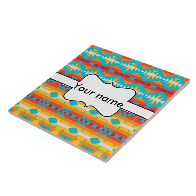 Tribal shapes rows tile (Side)