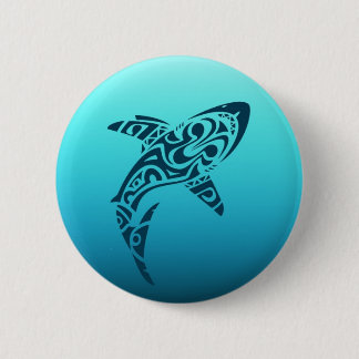 Tribal Shark Tattoo 6 Cm Round Badge