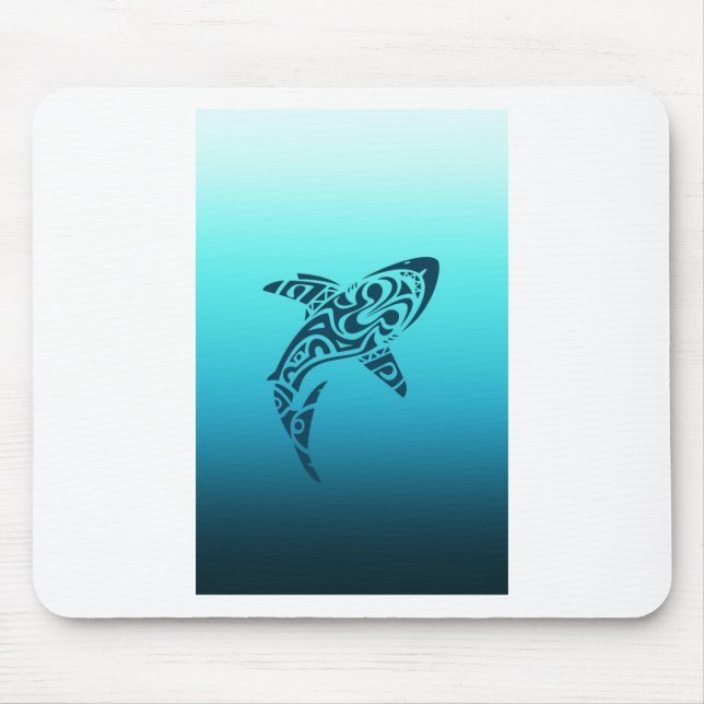 Tribal Shark Tattoo Mouse Mat (Front)