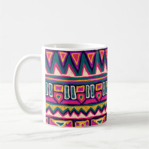 Tribal sketches: hand-drawn aztec pattern. coffee mug