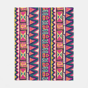 Tribal sketches: hand-drawn aztec pattern. fleece blanket