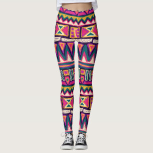 Tribal sketches: hand-drawn aztec pattern. leggings