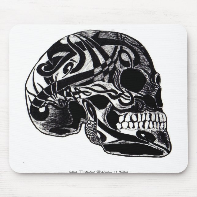 Tribal Skull 3 mousepad (Front)