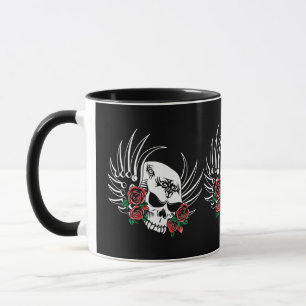 Tribal Skull and Roses Mug