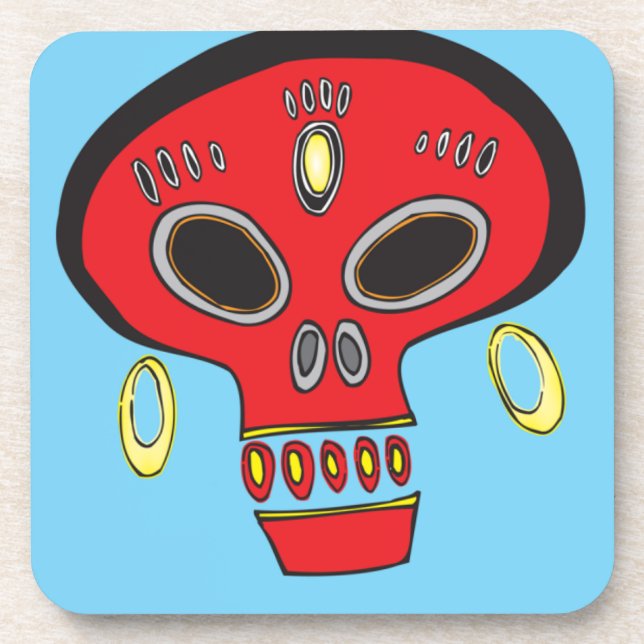 Tribal Skull Coaster (Front)