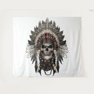 Tribal Skull Tapestry