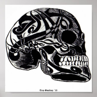 Tribal Skull (Tattoos) Poster