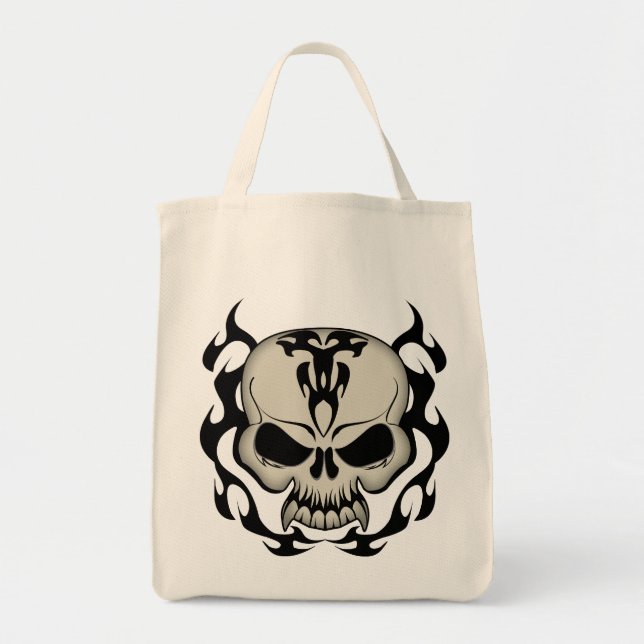 Tribal Skull Tote Bag (Front)