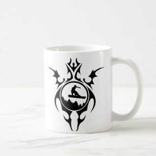 tribal snowboard coffee mug