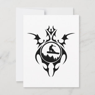 tribal snowboarding invitation