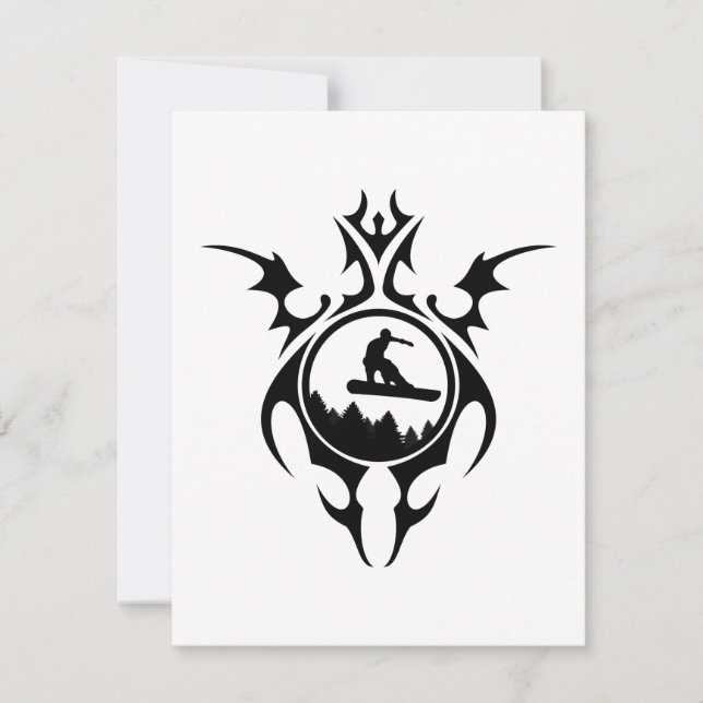 tribal snowboarding invitation (Front)