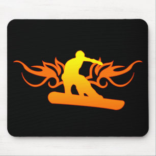 tribal snowboarding. mouse mat