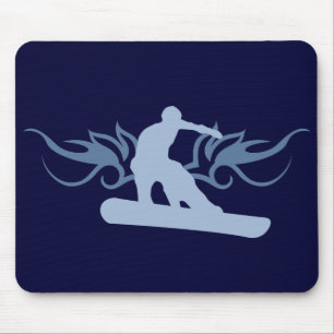 tribal snowboarding. mouse mat