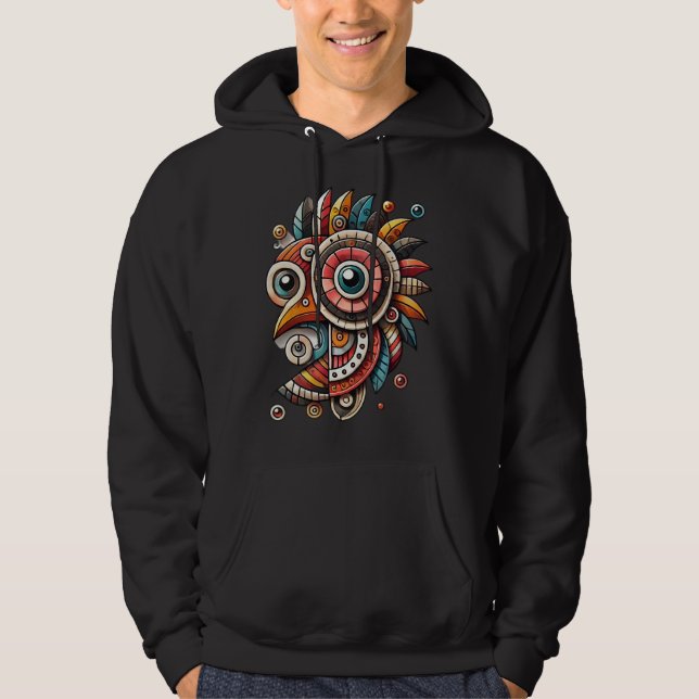 Tribal Soul Vibrant Art Hoodie (Front)
