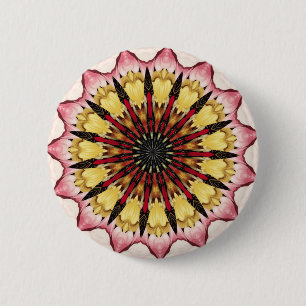 Tribal Spears and Fading Hearts Mandala 6 Cm Round Badge