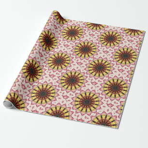 Tribal Spears and Fading Hearts Mandala Wrapping Paper
