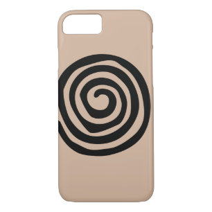 Tribal spiral Aztec petroglyph art iPhone 8/7 Case