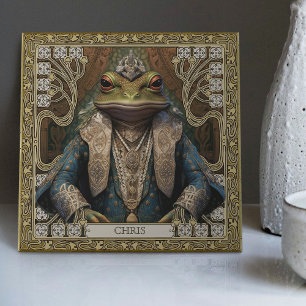 Tribal Spirit Frog Customisable Art Altarpiece Tile