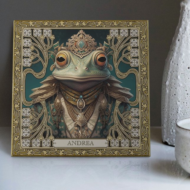 Tribal Spirit Frog Customisable Art Altarpiece Tile (Creator Uploaded)