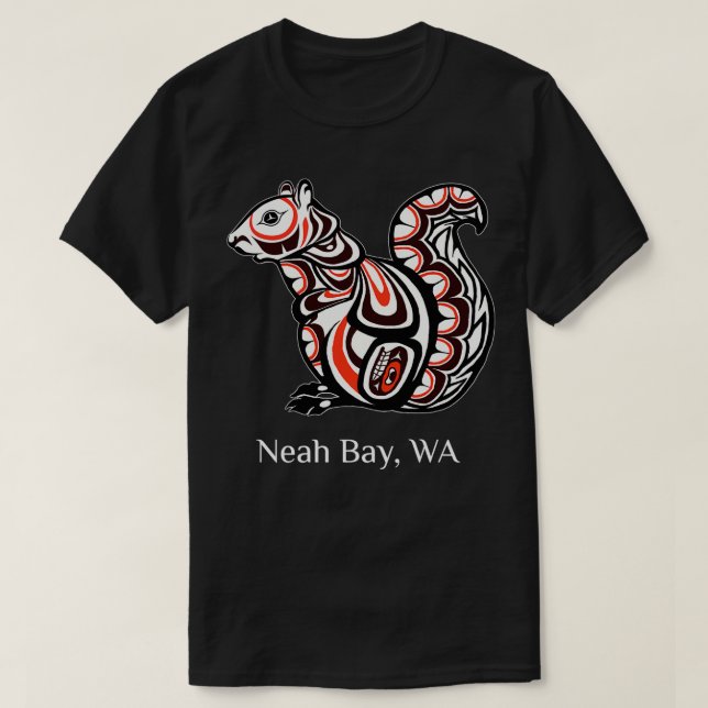 Tribal Squirrel Neah Bay WA PNW Native American In T-Shirt (Design Front)