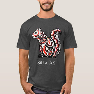 Tribal Squirrel Sitka Alaska Native American Haida T-Shirt