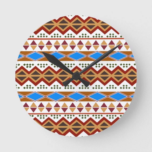 Tribal Story Round Clock (Front)