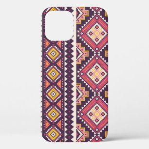 Tribal striped, geometric seamless pattern. iPhone 12 case