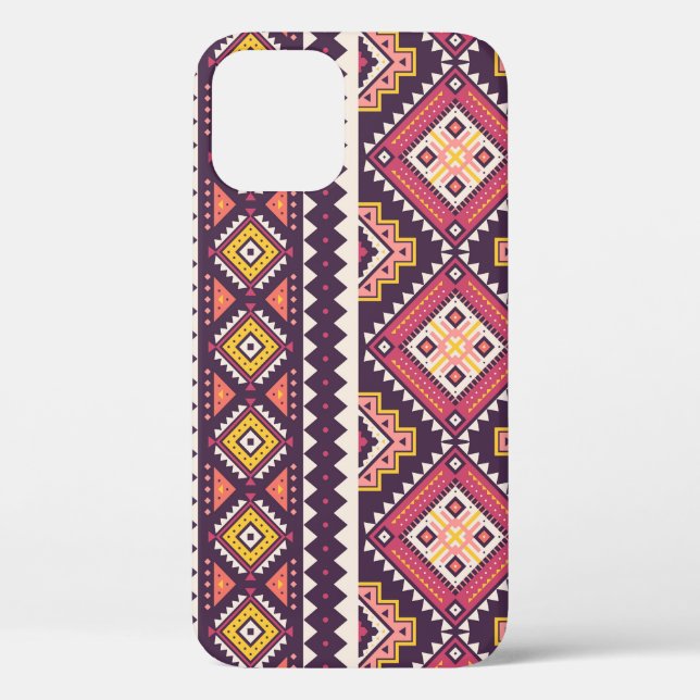Tribal striped, geometric seamless pattern. Case-Mate iPhone case (Back)