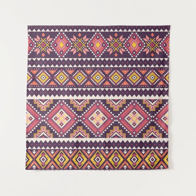 Tribal striped, geometric seamless pattern. tapestry (Front)