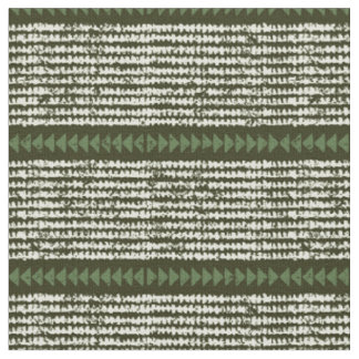 tribal stripes rustic green deep forest green fabric