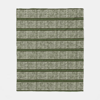 tribal stripes rustic green deep forest green fleece blanket