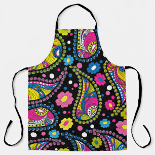 Tribal style paisley, seamless ethnic pattern. apron