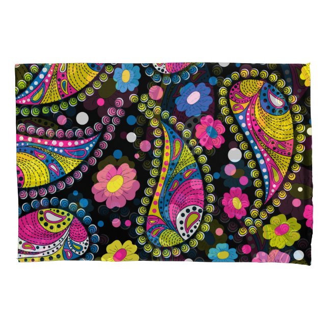 Tribal style paisley, seamless ethnic pattern. pillowcase (Front)
