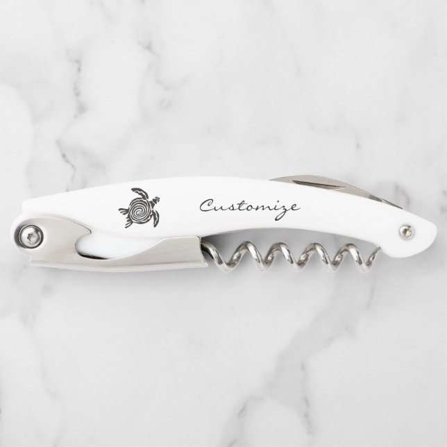 Tribal Style Turtle Thunder_Cove Corkscrew (Front)