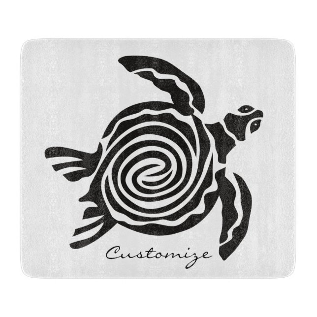 Tribal Style Turtle Thunder_Cove Cutting Board (Front)