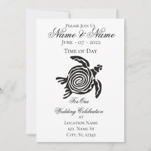Tribal Style Turtle Thunder_Cove Invitation