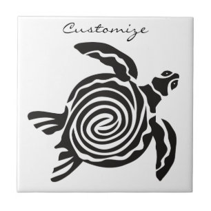 Tribal Style Turtle Thunder_Cove Tile