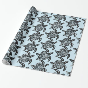 Tribal Style Turtle Thunder_Cove Wrapping Paper