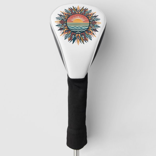 Tribal Summer Sun Golf Head Cover (Front)