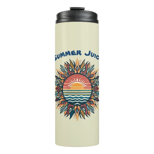 Tribal Summer Sun Thermal Tumbler (Front)