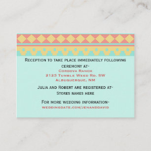 Tribal Sun Southwestern Wedding Enclosure Card