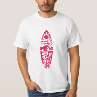 Tribal Surfboard Beach Graphic T-Shirt