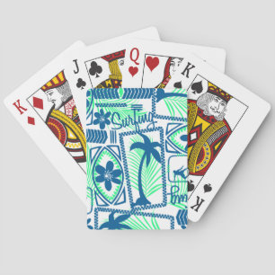 Tribal surfing playing cards