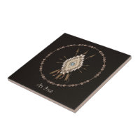 Tribal Symbols Friendship Motif Art Tile