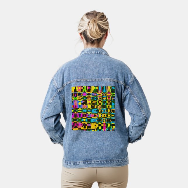 Tribal Tapestry Denim Jacket (Model)