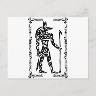 Tribal Tattoo Anubis Postcard
