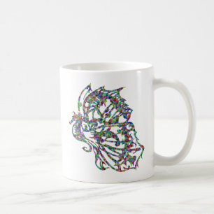 Tribal Tattoo Butterfly Seahorse Coffee Mug